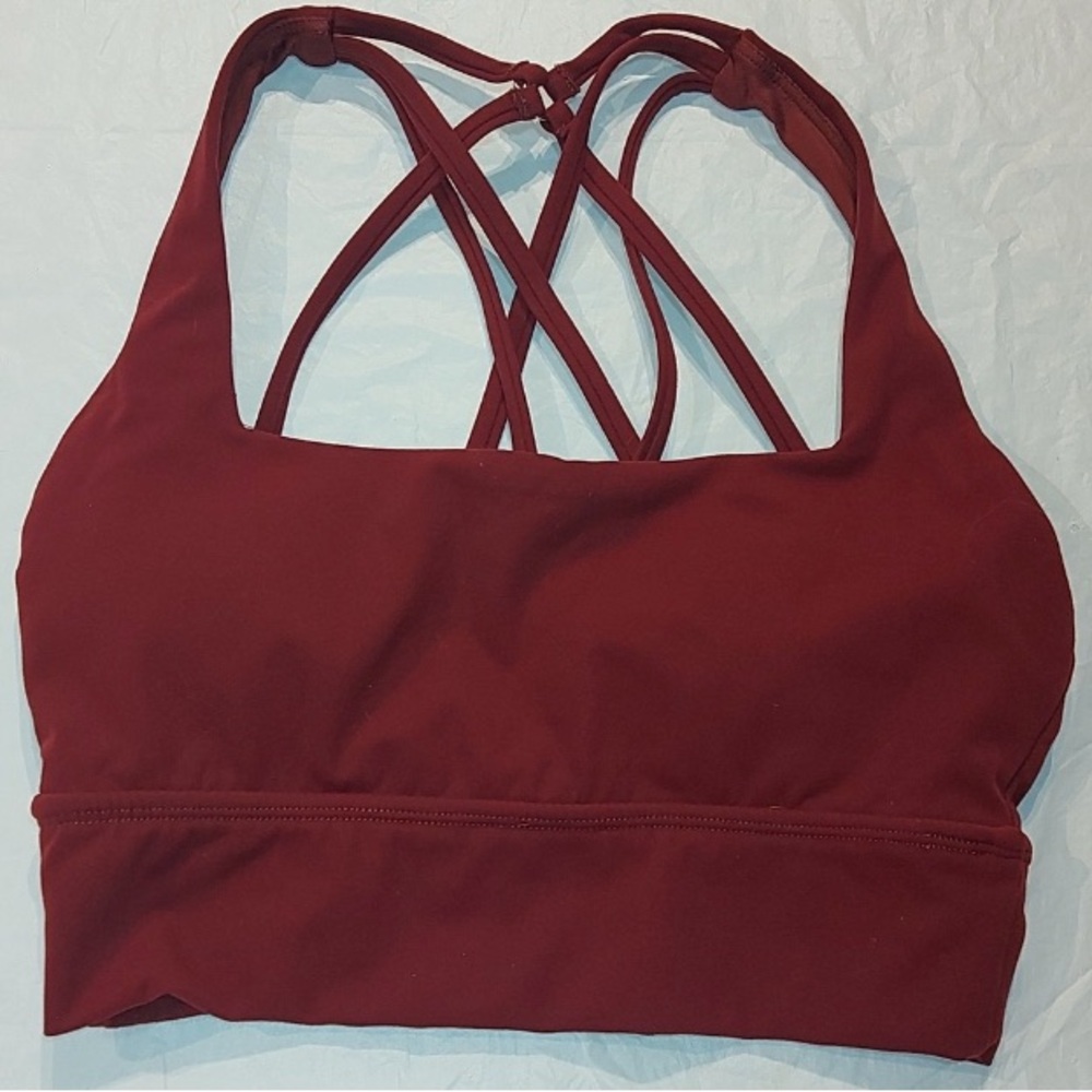 BuffBunny Longline Red Strappy Sports Bra